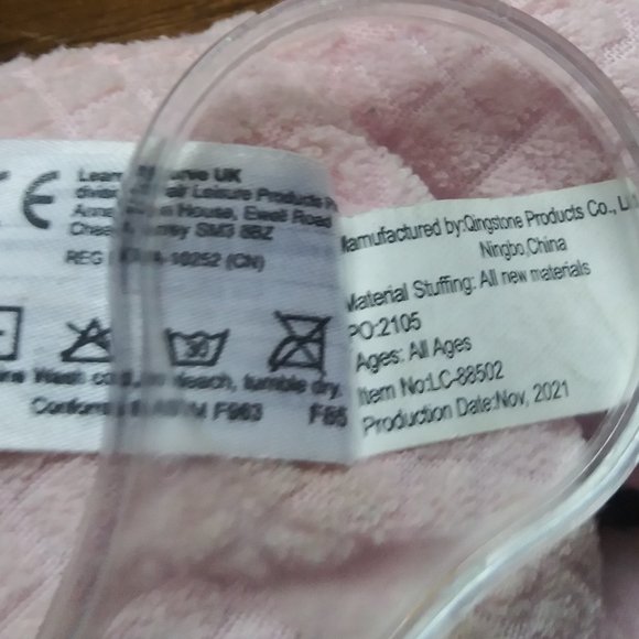 EDEN Stuffed Baby Doll Pink Terrycloth Waffle Pajamas Plush Polka Dot Bow Bonnet - Picture 9 of 11